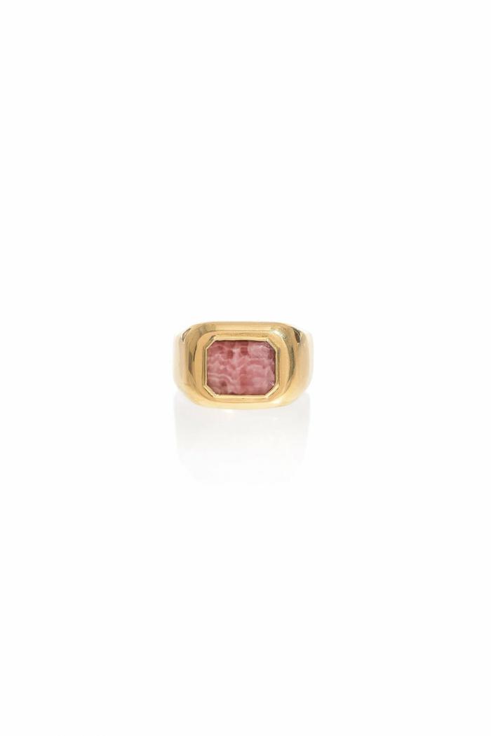 Large Ring 18K Rose Gold Pink Marble | Gabriela Hearst Womens Rings
