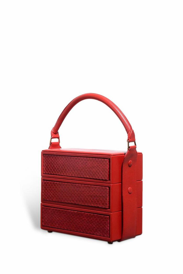 Mitchell Bag With Snake Red | Gabriela Hearst Womens/Mens Top Handles