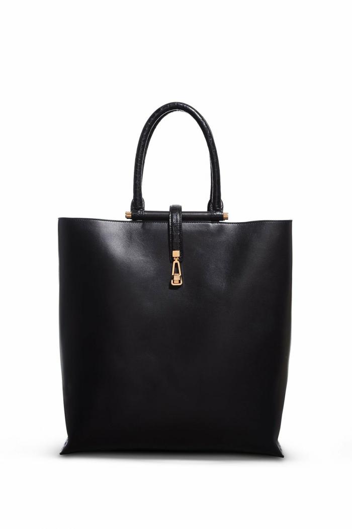Vevers Tote With Crocodile Handle Black | Gabriela Hearst Womens/Mens Totes
